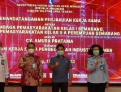 Gandeng Amura Pratama, Lapas Semarang Perkuat Industri Garmen
