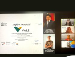 PT Vale Raih Sustainable Business Awards Kategori Sangat Terpuji 2022