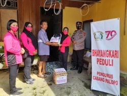 Bansos Bhayangkari Ranting Polsek Waru Sasar Warga Miskin dan Lansia