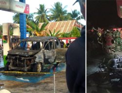 Selisih Tiga Jam, Dua Insiden Kebakaran di SPBU di Lare-lare Mobil, Salobulo Motor Ludes Dilalap Si Jago Merah