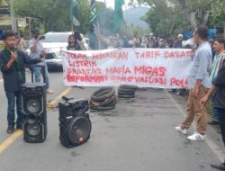 Demo Jilid Dua Penolakan Kenaikan Harga BBM, Mahasiswa di Palopo Bakar Ban dan Tutup Jalan