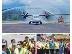 Wabub Torut Sambut Presdir Lion Group Lakukan Penerbangan Perdana Rute Balikpapan–Tana Toraja