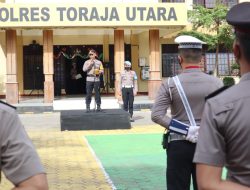 Polres Toraja Utara Gelar Upacara Korps Raport Kenaikan Pangkat 20 Personel di Awal Tahun 2023
