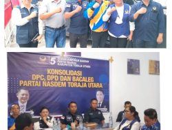 Pimpin Rapat Konsolidasi di DPD Partai Nasdem Toraja Utara, Saharuddin Alrif: Target Menang dan Tetap Ketua DPRD