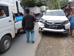 Tabrak Truk Antre di Rampoang, Pajero Sport Penyok