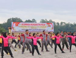 Sambut HUT Bhayangkara ke-77, TNI-Polri Gelar Olahraga Bersama Perkuat Soliditas di Kabupaten Toraja Utara