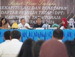 KPU Tana Toraja Tetapkan DPT Pemilu 2024 Sebanyak 196.548 Jiwa