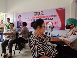 Sambut HUT Bhayangkara ke-77, Polres Tana Toraja Layani Vaksinasi Booster