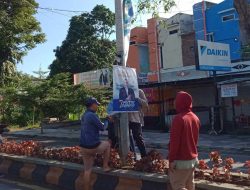 DLH dan Satpol-PP Palopo Tertibkan Poster Bacaleg di Median Jalan