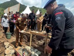Basmin Peletakkan Pembangunan Mako Brimob Batalyon D Sulsel