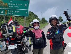 Wow, Lihat! Pasutri Naik Motor ke Tanah Suci Saat Ini Sudah di Malaysia, Ini Permintaan Netizen