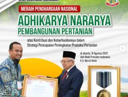Inovasi Program Mandiri Benih Antarkan Gubernur Andi Sudirman Terima Penghargaan Adhikarya Nararya dari Wakil Presiden