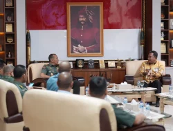 Sambut Pemilu, Pj Gubernur Sulsel Bahtiar Temui Jenderal TNI/Polri