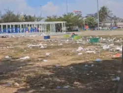 Warga Keluhkan Sampah Berserakan di CPI Usai Perayaan HUT Ke-416 Makassar