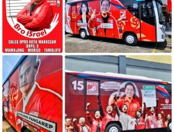 Bersiap Raih Kemenangan di Pemilu 2024, Israel Rante Lebang Luncurkan 4 Unit Bus Operasional DPD PSI Makassar