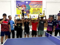 Lutra Sabet Juara 1 di U-12 dan U-18 Kejuaraan Tenis Meja Pelajar se Luwu Raya