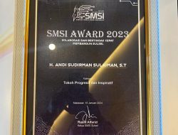 Andi Sudirman Raih Penghargaan Sebagai Tokoh Progresif dan Inspiratif dalam SMSI Awards 2023
