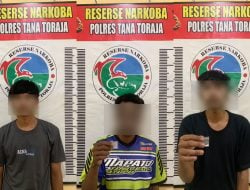 Tiga Pemuda Asal Luwu dan Palopo Ditangkap Polisi Edarkan Shabu di Tana Toraja