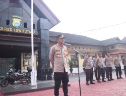 Polres Luwu Utara Gelar Pergeseran Pasukan untuk Pengamanan TPS Pemilu 2024 di Wilayah Pegunungan
