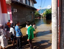 Asisten I Pemkot Pantau Banjir di Binturu, Sekira Seratus Rumah Tergenang