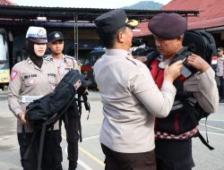 Amankan Pemilu, Polres Kerahkan 306 Personil, Lima TPS Daerah Pegunungan Mendapat Perhatian Khusus