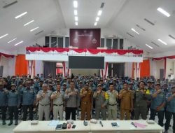 Satlinmas Kecamatan Wara Palopo Siap Kawal Pemilu Aman dan Damai