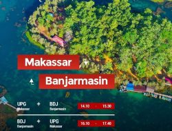 Penerbangan Rute Makassar – Banjarmasin Dibuka, Perkuat Posisi Sulsel Hub Indonesia Timur