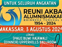 Gelar Reuni Akbar Kolosal, Ribuan Alumni SMAKARA Angkatan 1954-2024 Akan Berkumpul di Makassar