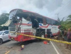 Bus Borlindo Jurusan Palu Dihantam Tronton, Empat Penumpang Tewas