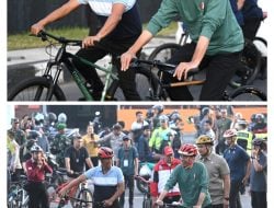 Presiden Jokowi dan Mentan Amran Sarapan dan Bersepeda Bareng di Lombok