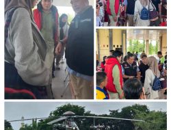 Helikopter Pembawa Bantuan Berhasil Mendarat di Latimojong Luwu, 8 Warga Ikut Dievakuasi