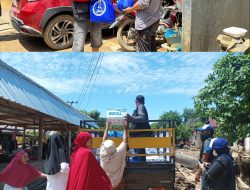 Tim Siaga Bencana Kolonel Inf Purn. Agussalim. SH. Distribusikan Air Bersih, Nasi Kotak, Indo Mie dan Kebutuhan Dasar ke Lokasi Banjir