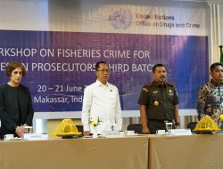 Kajati Sulsel Agus Salim Sampaikan Welcome Speech Pada Pembukaan Pelatihan Tindak Pidana di Sektor Perikanan Kerjasama Badan Diklat Kejari RI dengan UNODC