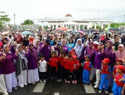 Wow, Serunya Senam Bersama Peringati Hari Anak Nasional, Bunda PAUD Palopo: Momentum Pengingat Peran Anak Sebagai Generasi Penerus yang Unggul