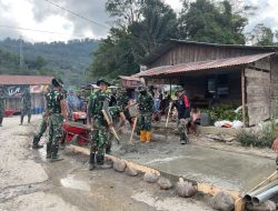 TNI Perbaiki Jalan Rusak di Tapparan Lewat TMMD ke-121