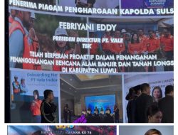 Terlibat Aktif Penanganan Bencana Banjir Luwu, Polda Sulsel Berikan Penghargaan ke CEO PT Vale