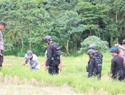 Tim Jibom Polda Sulsel Musnahkan Granat yang Ditemukan Petani Saat Bersihkan Kolam di Toraja