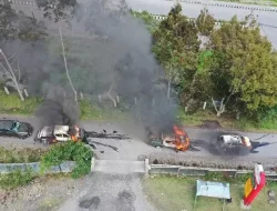 Kerusuhan di Puncak Jaya, Mobil TNI dan Polisi Dibakar, Warga Pendatang Mengungsi di Markas TNI dan Polres