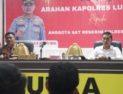 Kumpulkan Seluruh Personil Reskrim dan Narkoba, Ini Arahan Kapolres AKBP Muh Husni ke Anggotanya