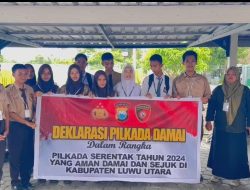 Polres Luwu Utara Ajak Pelajar SMA Deklarasi Pilkada Damai