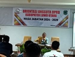 Pj Sekda Baharuddin Jadi Narasumber di Orientasi Peningkatan Kapasitas Anggota DPRD Luwu Utara