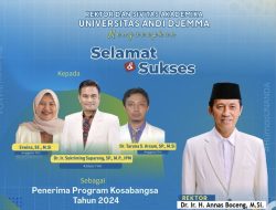 Tim Dosen Universitas Andi Djemma Meraih Hibah Program Kosabangsa 2024