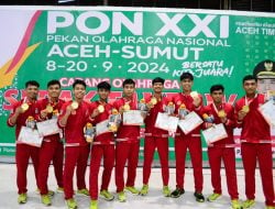 Selamat! Atlet Lutra Kawinkan Emas Sepak Takraw di PON XXI