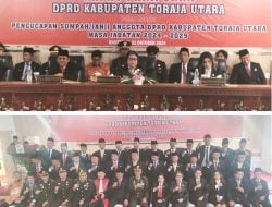 30 Anggota DPRD Kabupaten Toraja Utara Periode 2024-2029 Diambil Sumpah dan Janji