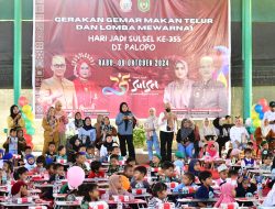 Sambut Hari Jadi Sulsel Diwarnai Gerakan Makan Telur dan Lomba Mewarnai, Dihadiri Asisten III Nuryadin