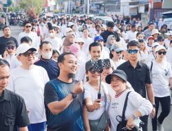 Jalan Sehat Anti Mager, Lintasi Ruas Jalan yang Dibangun Melalui Bantuan di era Andi Sudirman