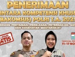 Pengumuman! Polri Buka Perekrutan  Bintara Bakomsus 2025, Kuota 600, Ini Persyaratannya