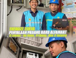 Tripel Energize Pasang Baru Alfamart Daya 23 KVA oleh Tim PLN ULP Malili