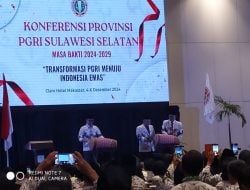 Pj Gubenur Sulsel Prof Zudan Membuka Konferensi PGRI Mengajak Para Guru Hadirkan Pendidikan Membahagiakan