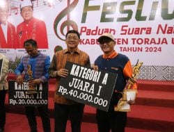 Festival Paduan Suara Natal IV Resmi Ditutup Wabup Toraja Utara, Ini Pemenang Kategori Lomba